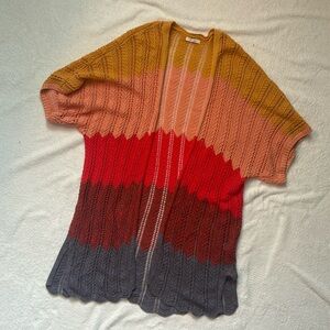 Maurice’s knotted multicolored kimono/ size small